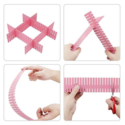 4Pcs/Set Plastic Diy Grid Drawer Divider